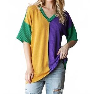 NEW HEIMISH USA bourbon street ribbed top in multi